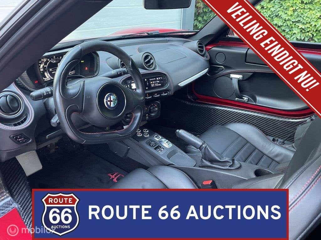 Alfa Romeo 4C | 2015 | Route 66 Auctions, Auto's, Gebruikt, Zwart, Bedrijf, Handgeschakeld
