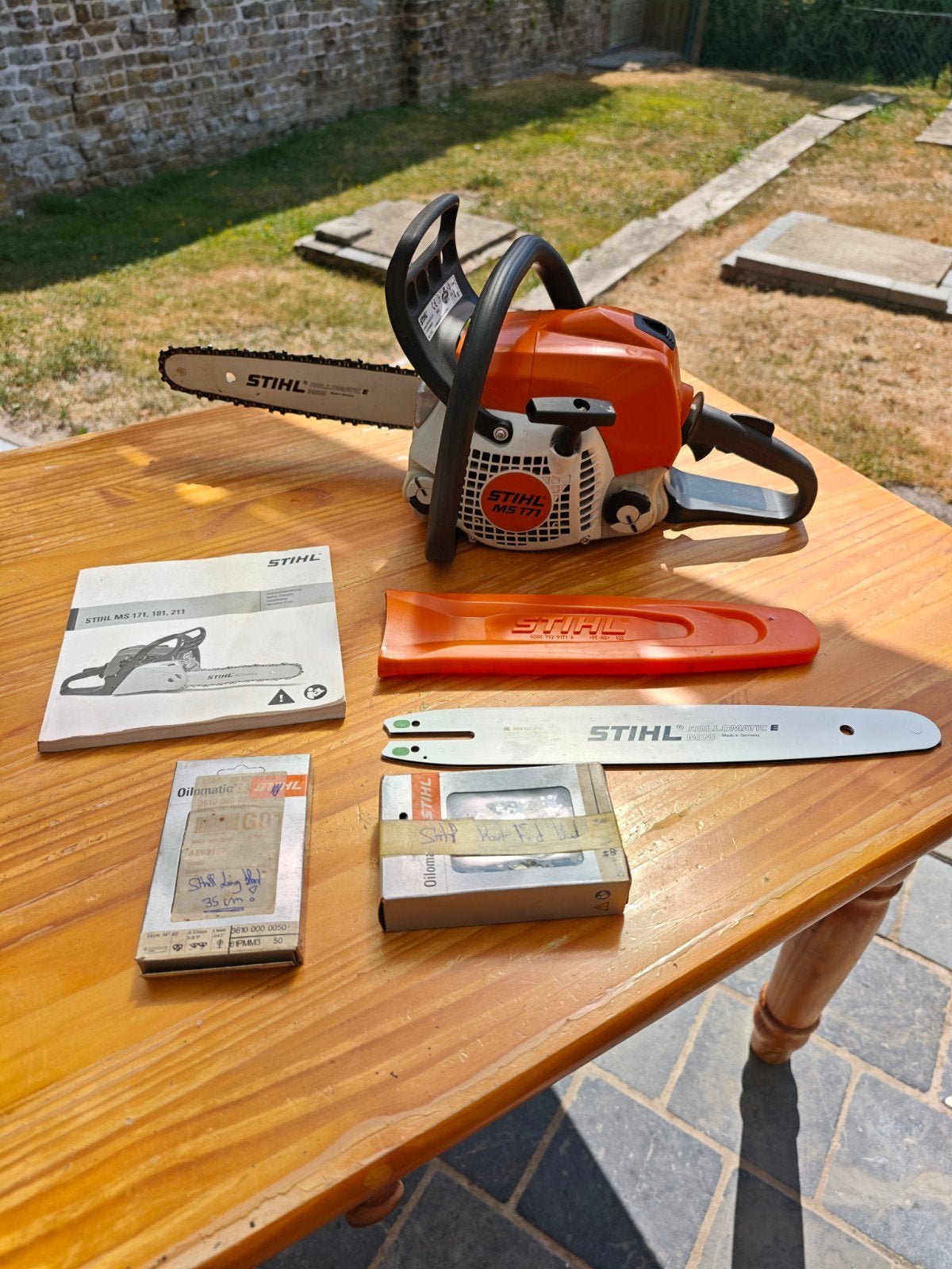 tronçonneuse stihl ms 171 comme neuve, Enlèvement, Comme neuf, Essence, STIHL MS171