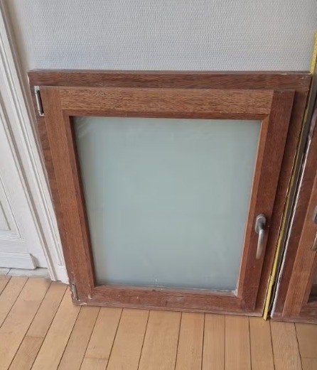 Chassis fenêtre bois, Bricolage & Construction, Vitrail, Fenêtre de façade ou Vitre, Enlèvement, Utilisé