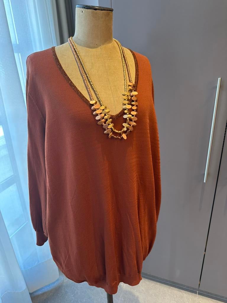 Fijne trui van XANDRES Gold, NIEUW, maat III (48/50), Kleding | Dames, Ophalen of Verzenden, Nieuw, Bruin, Trui of Vest