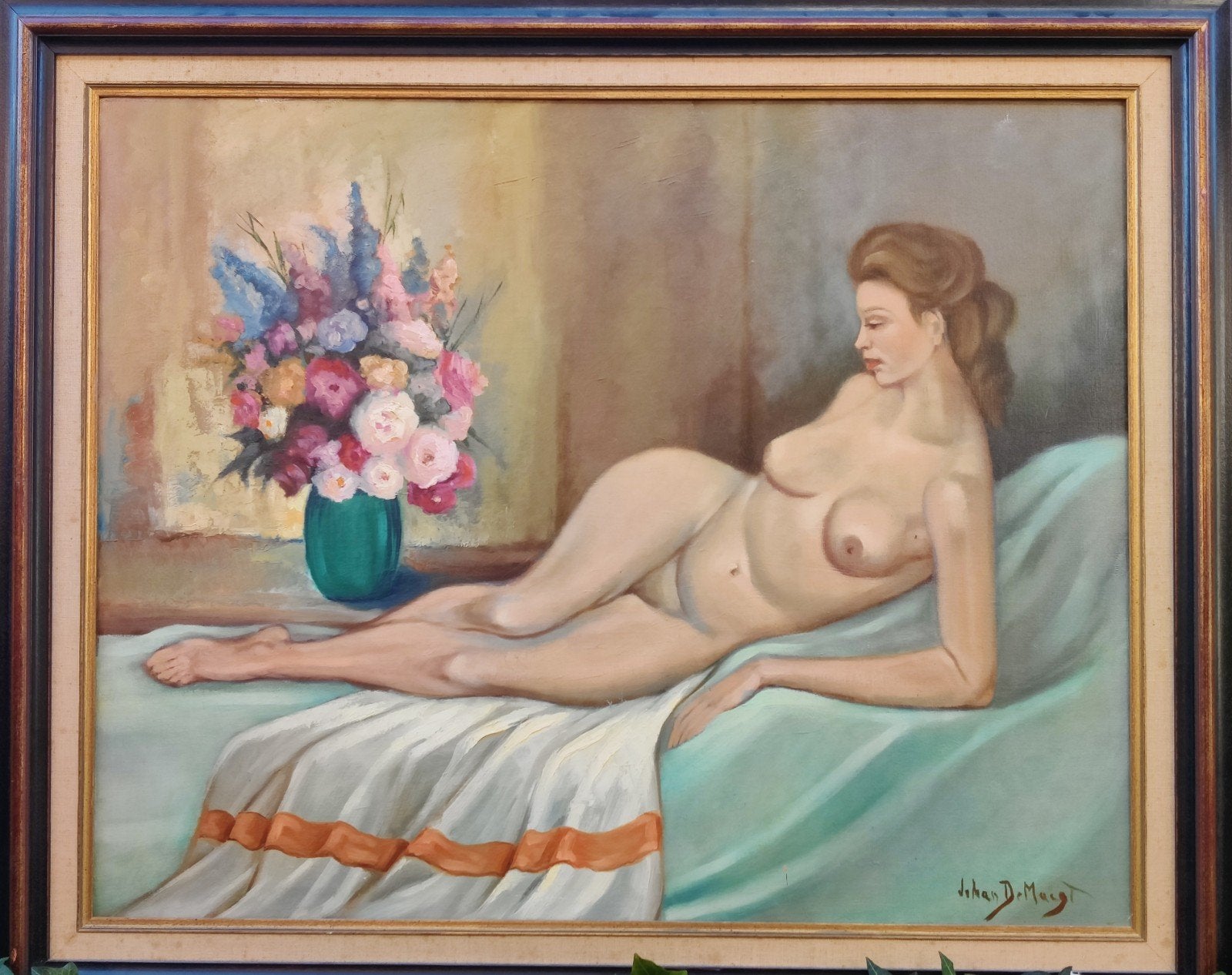 Naakt - Johan De Maegt, Antiquités & Art, Art | Peinture | Classique, Fleurs, Peinture à l'huile, Toile, Signé, Enlèvement
