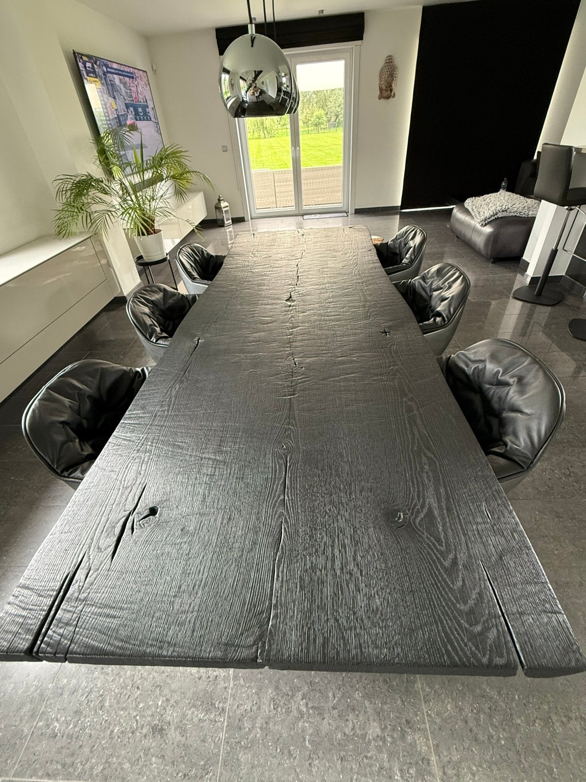 Zwarte eettafel Stefan Knopp 280*100*75, Huis en Inrichting, Ophalen, Design, 50 tot 100 cm, Vijf personen of meer