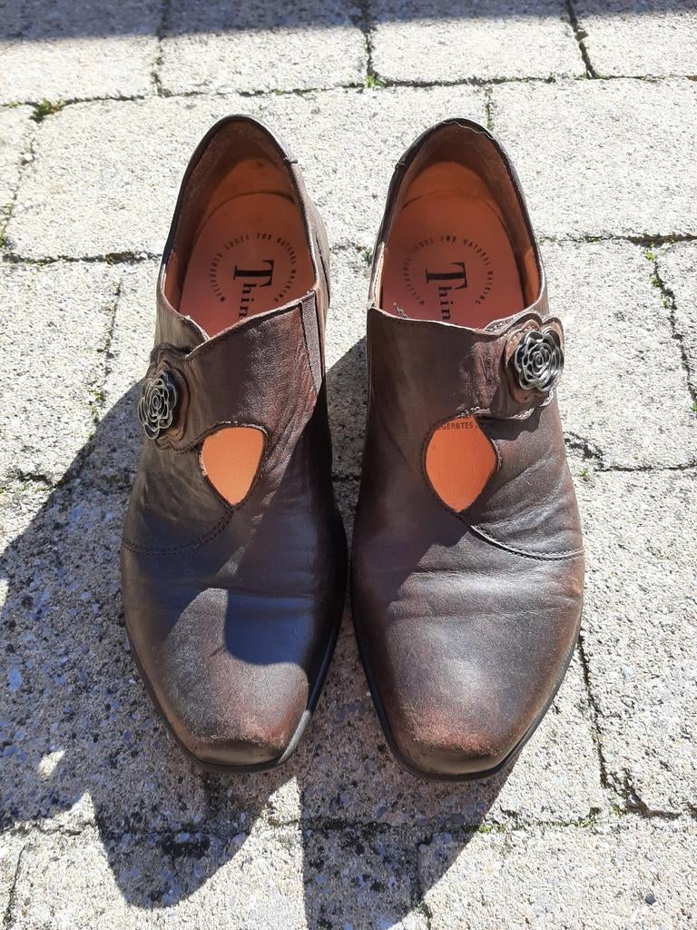 Bruine hakjes maat 39, Bruin, Ophalen of Verzenden, Think, Gedragen