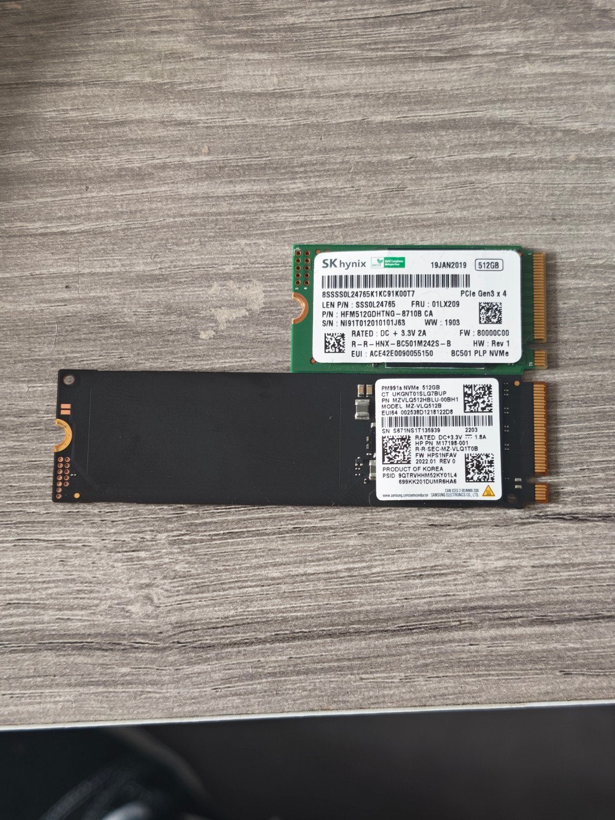 lot de 2 SSD nvme 512go, Computers en Software, Ophalen of Verzenden, SSD