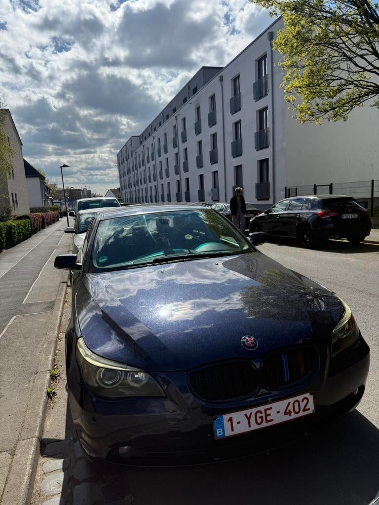 BMW 525i, Auto's, Automaat, Zwart, Leder, Particulier
