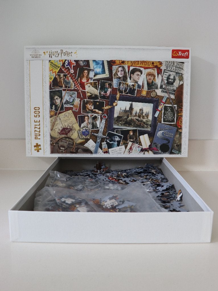 Harry Potter puzzel van 500 stukjes "Hogwarts Memories", Ophalen of Verzenden, 500 t/m 1500 stukjes, Zo goed als nieuw, Legpuzzel