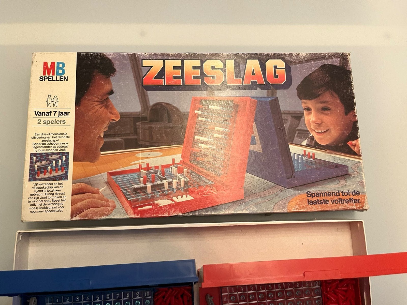 Zeeslag MB Spellen 1983, vintage, compleet, Hobby & Loisirs créatifs, 1 ou 2 joueurs, Enlèvement ou Envoi, Utilisé