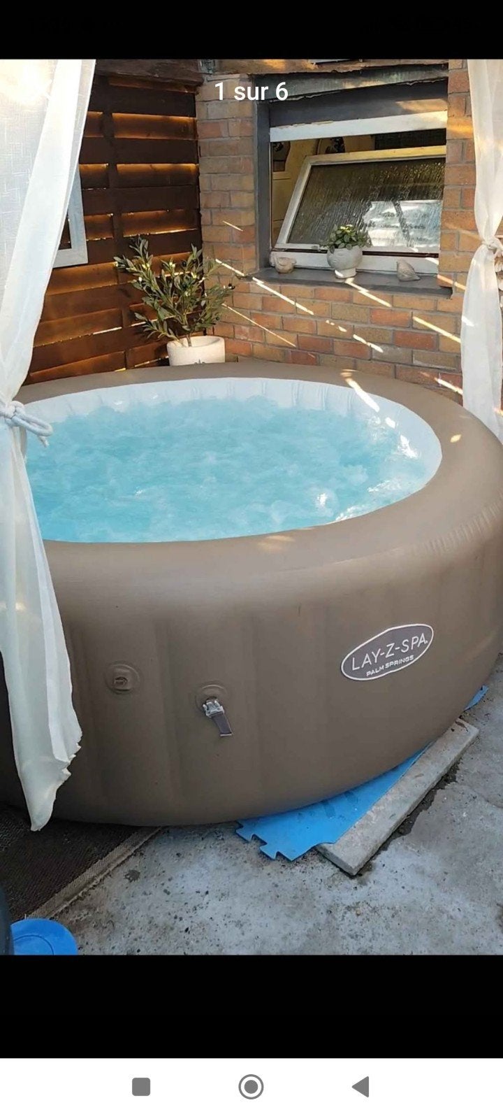 Jacuzzi gonflable Lay-Z-Spa + Équipement complet., Ophalen, Zo goed als nieuw, Afdekzeil, Opblaasbaar