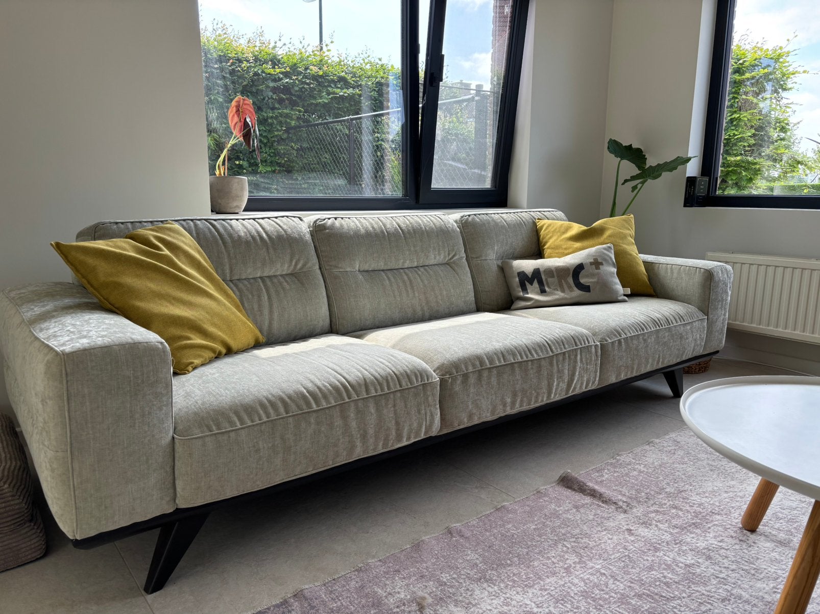 Mooie licht groene zetel Natuzzi Editions, Ophalen, Gebruikt, Stof