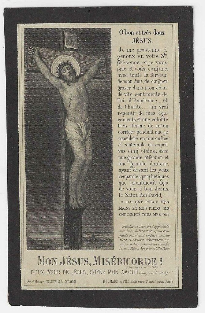 Émile Vankeirsbilck, ? 1847 - Lille 1891, Enlèvement ou Envoi, Image pieuse