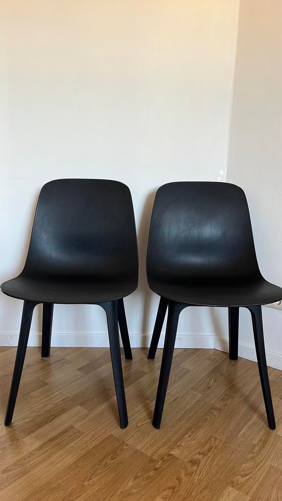 Odger Ikea stoelen - 4 stuks beschikbaar, Huis en Inrichting, Ophalen, Gebruikt, Zwart, Kunststof