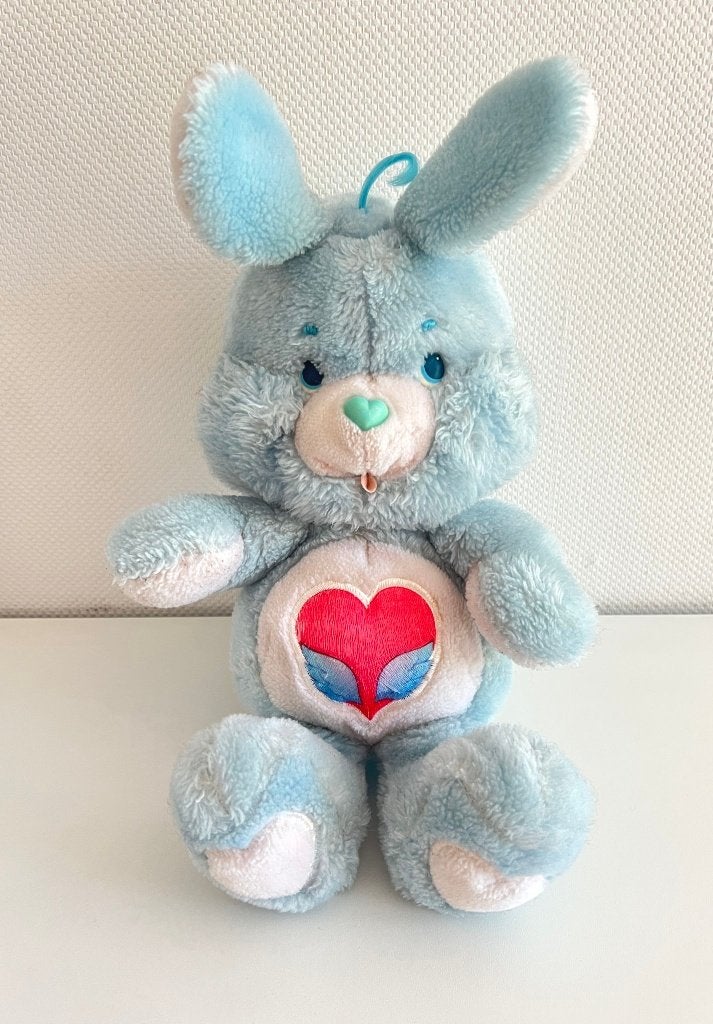 Peluche Bisounours Cousins Lapin Toufou - 1984, Bleu, Kenner American Greetings, Enlèvement ou Envoi, Overige karakters