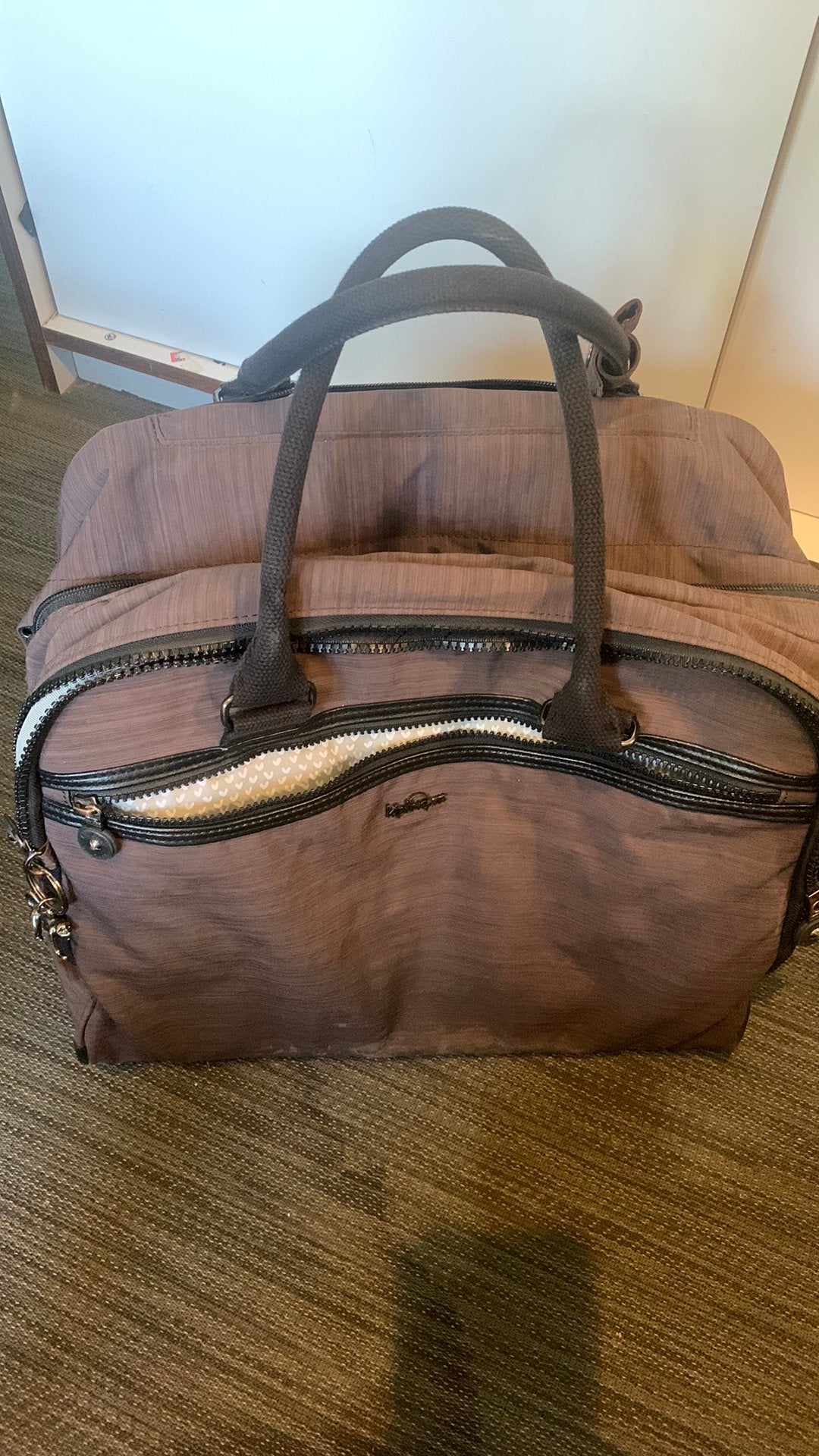 Kipling aktetas/caddy met wielen, Handtassen en Accessoires, Tassen | Schooltassen, Ophalen of Verzenden, Gebruikt, Paars, Aktetas of Boekentas