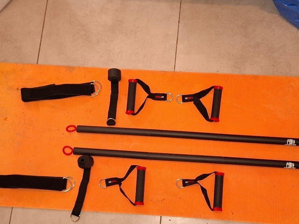 Kit de musculation complet EzToned EzBar V2 + Extensions, Sports & Fitness, Enlèvement, Neuf, Dos, Bande de résistance