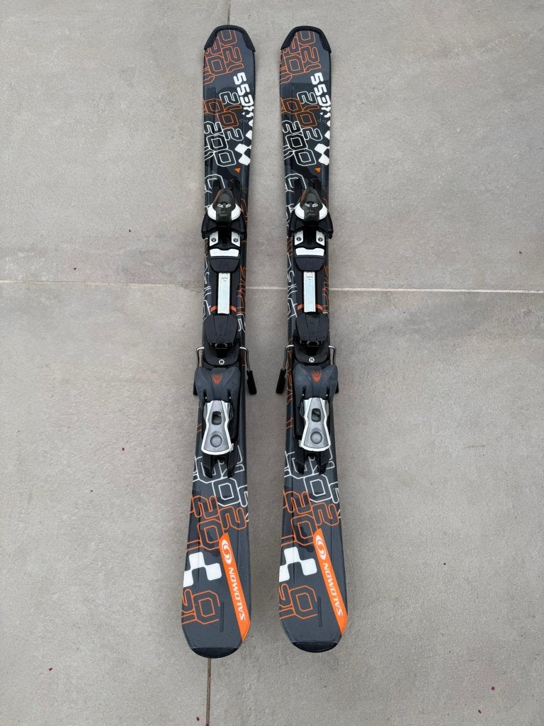 Korte ski's Salomon (118cm) met skizak / Snowblades, Ophalen, Gebruikt, 100 tot 140 cm, Salomon