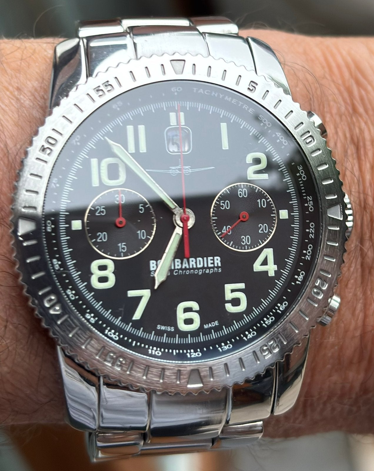 BOMBARDIER BB2 CHRONOGRAPHE AUTOMATIQUE, Enlèvement, Comme neuf