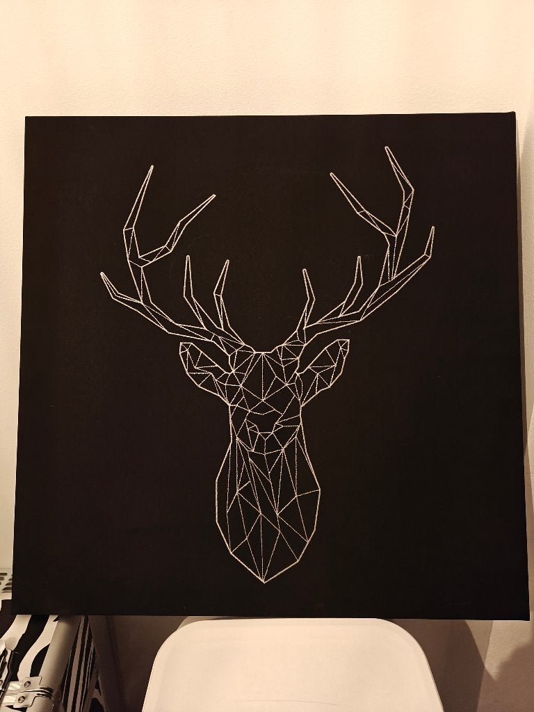 Toile de cerf - noir/blanc, Neuf, 50 – 75, Enlèvement, 50 à 75 cm