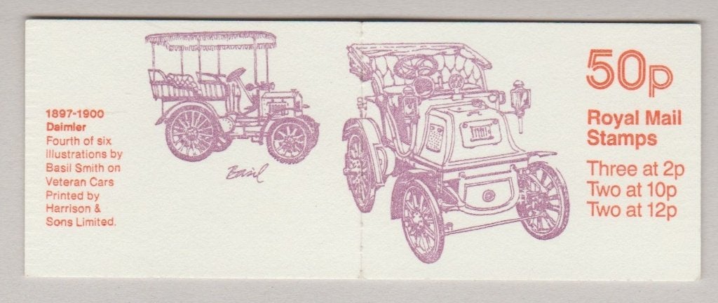 GB 1979 50p Booklet SG FB13B 1897-1900 Daimler **, Verzenden, Postfris