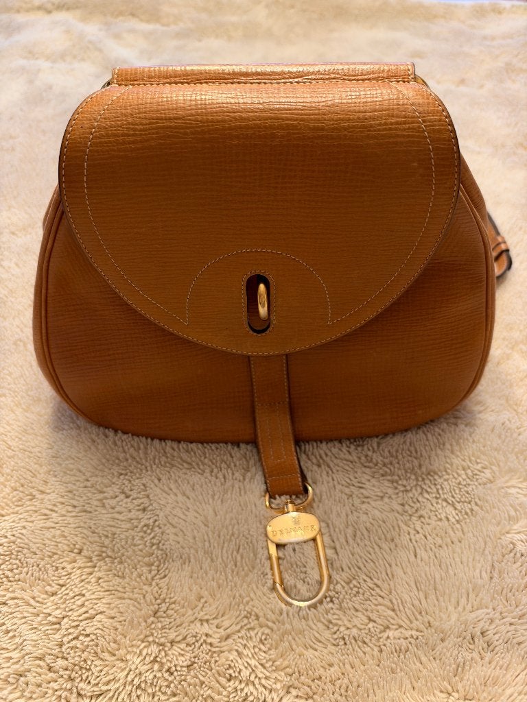 Vintage Delvaux Cerceau Handtas – Cognac Leder, Handtassen en Accessoires, Ophalen of Verzenden, Zo goed als nieuw, Bruin, Handtas