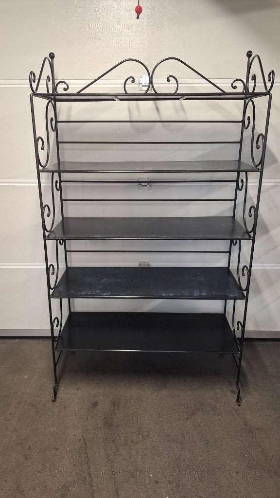 Zwarte bakkerijrek, presentatierekken 200cm breed, Ophalen, Gebruikt