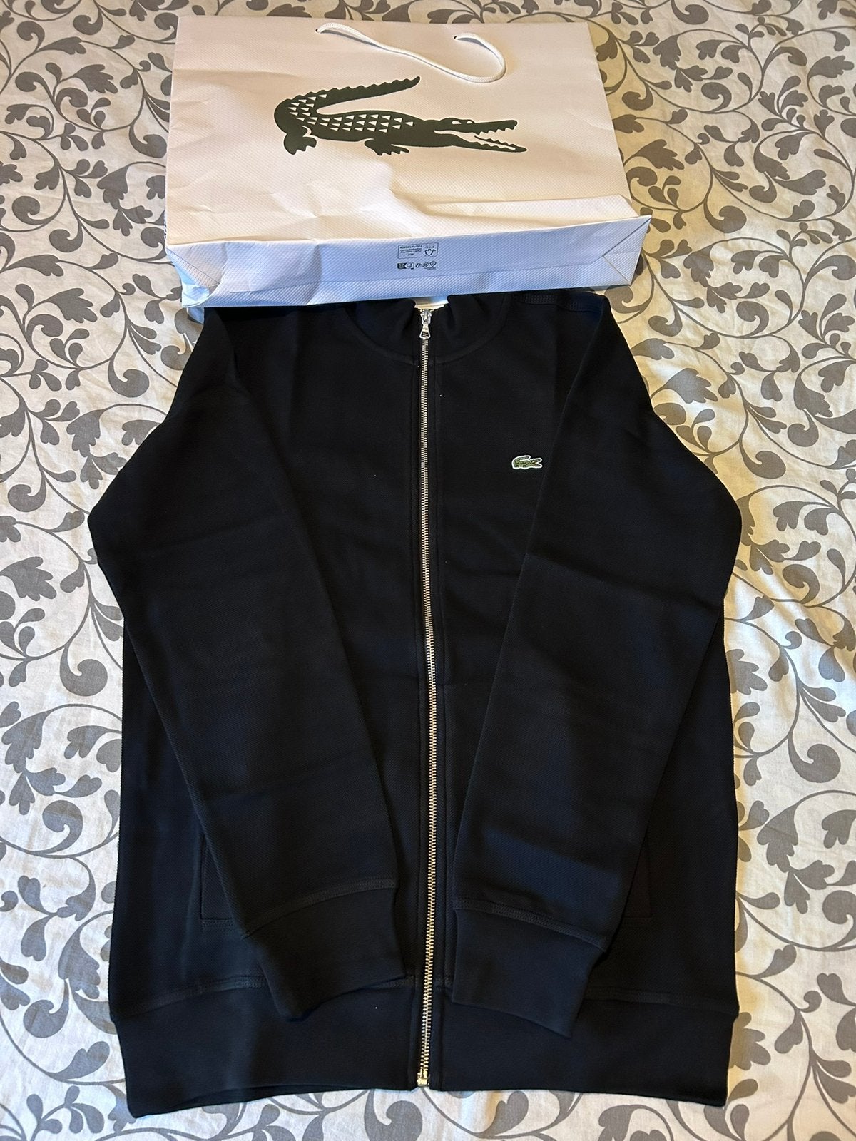 Veste zip lacoste, Enlèvement ou Envoi, Neuf, Taille 48/50 (M), Noir