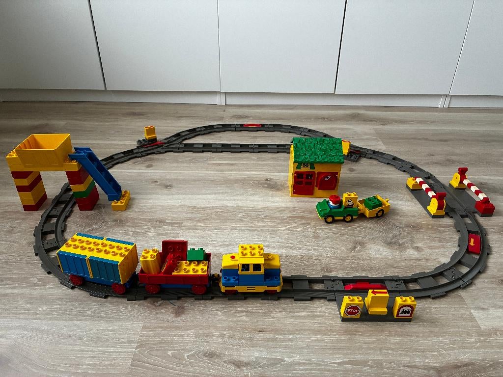Lego - Duplo trein + postkantoor - set 2745 + 2656 - vintage, Kinderen en Baby's, Speelgoed | Duplo en Lego, Gebruikt, Duplo, Complete set