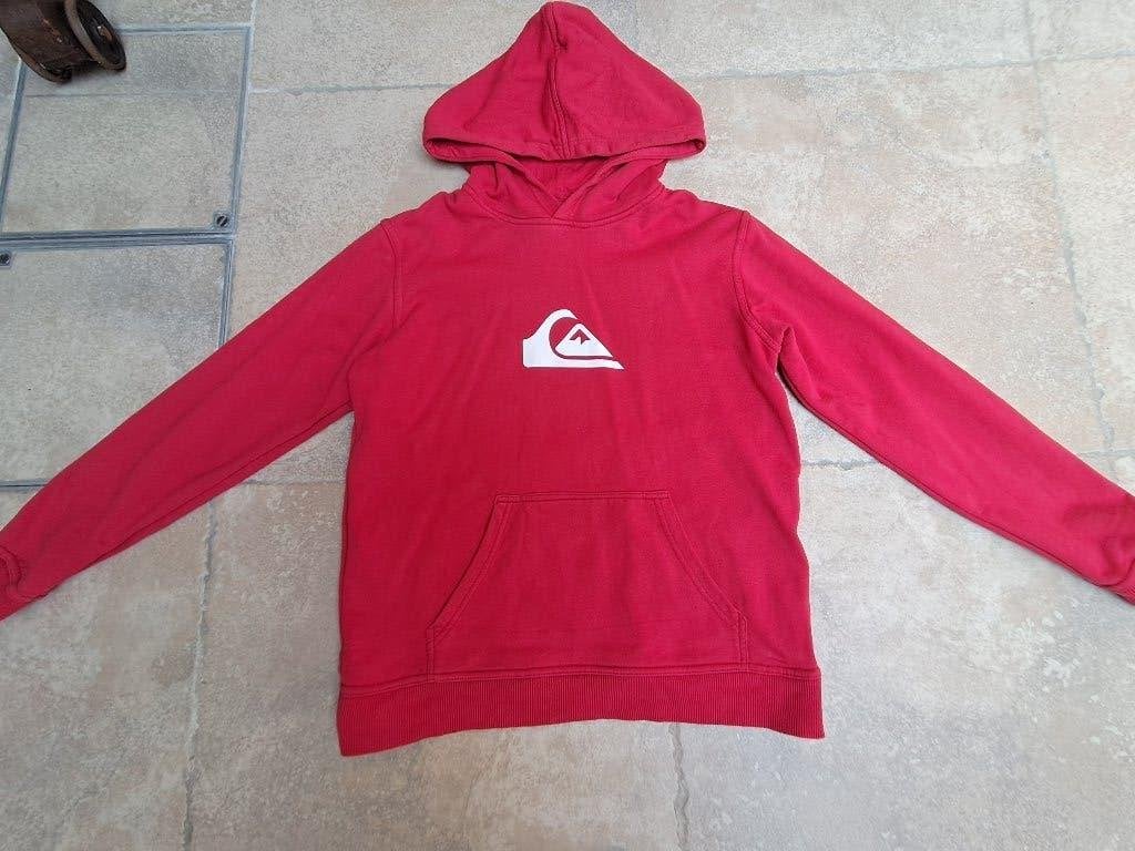 Merk Quiksilver: rode hoodie mt 164 - 170, Garçon, Quiksilver, Enlèvement ou Envoi, Pull ou Veste