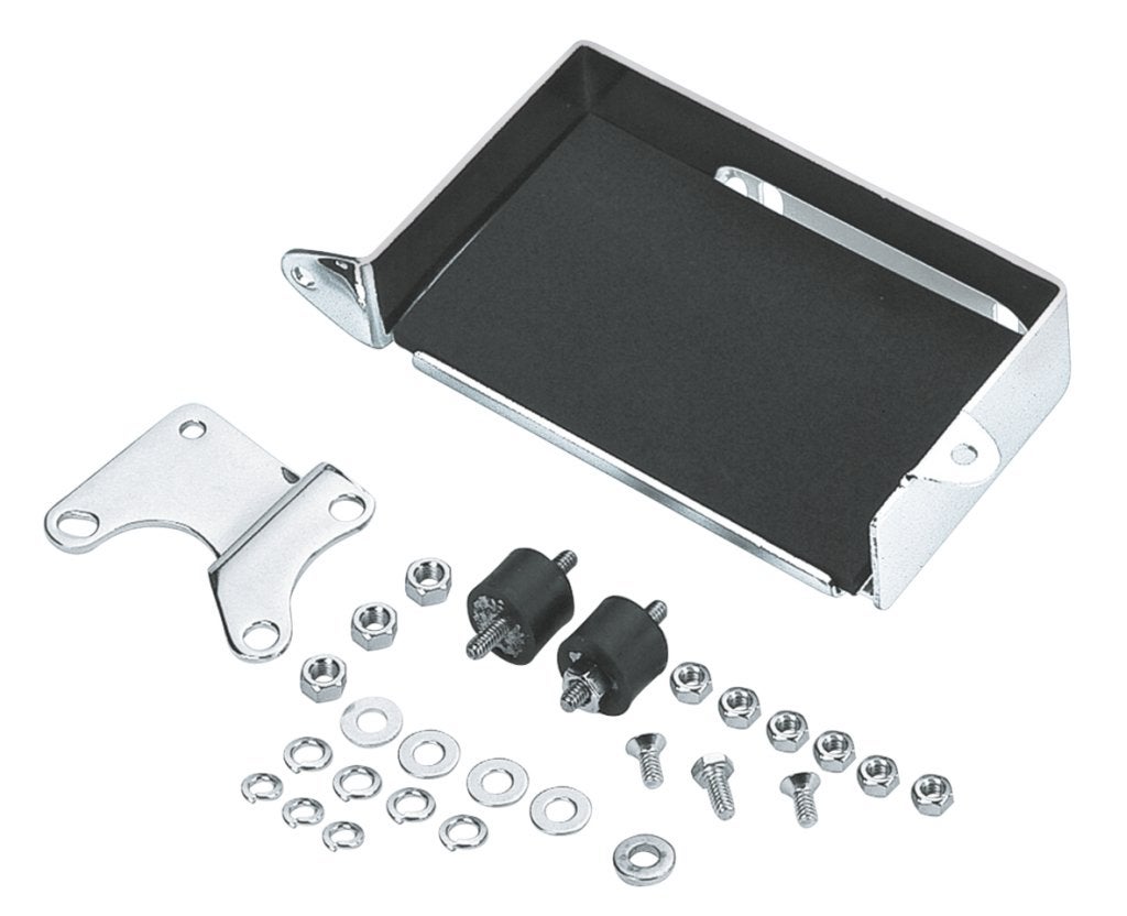 Batterij houder shovel FL & FLH 1970 - 1984 chroom, Motoren, Onderdelen | Harley-Davidson, Nieuw, Ophalen of Verzenden