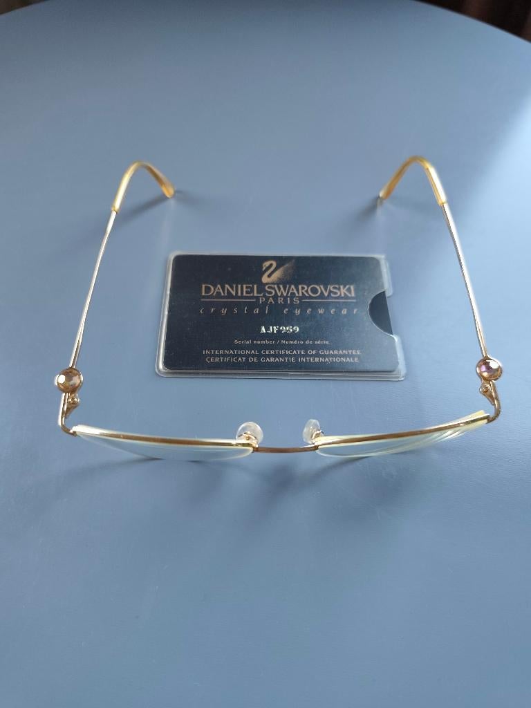 Lunettes Daniel Swarovski Plaqué Or avec pierres, Enlèvement ou Envoi