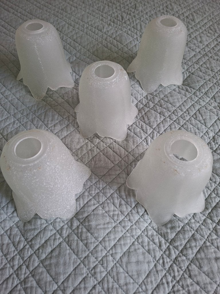 Globes de lustre (5)., Maison & Meubles, Enlèvement, Comme neuf, Verre
