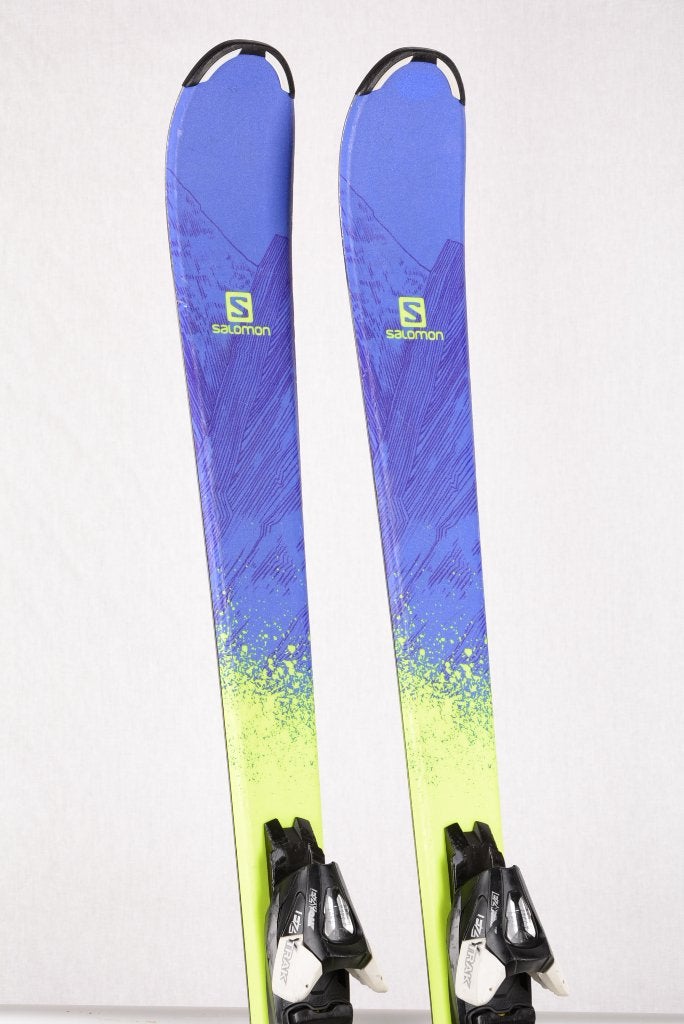 Skis pour enfants 100;110 cm SALOMON QST MAX jr., bleu/jaune, Carving, Skis, Salomon, Utilisé