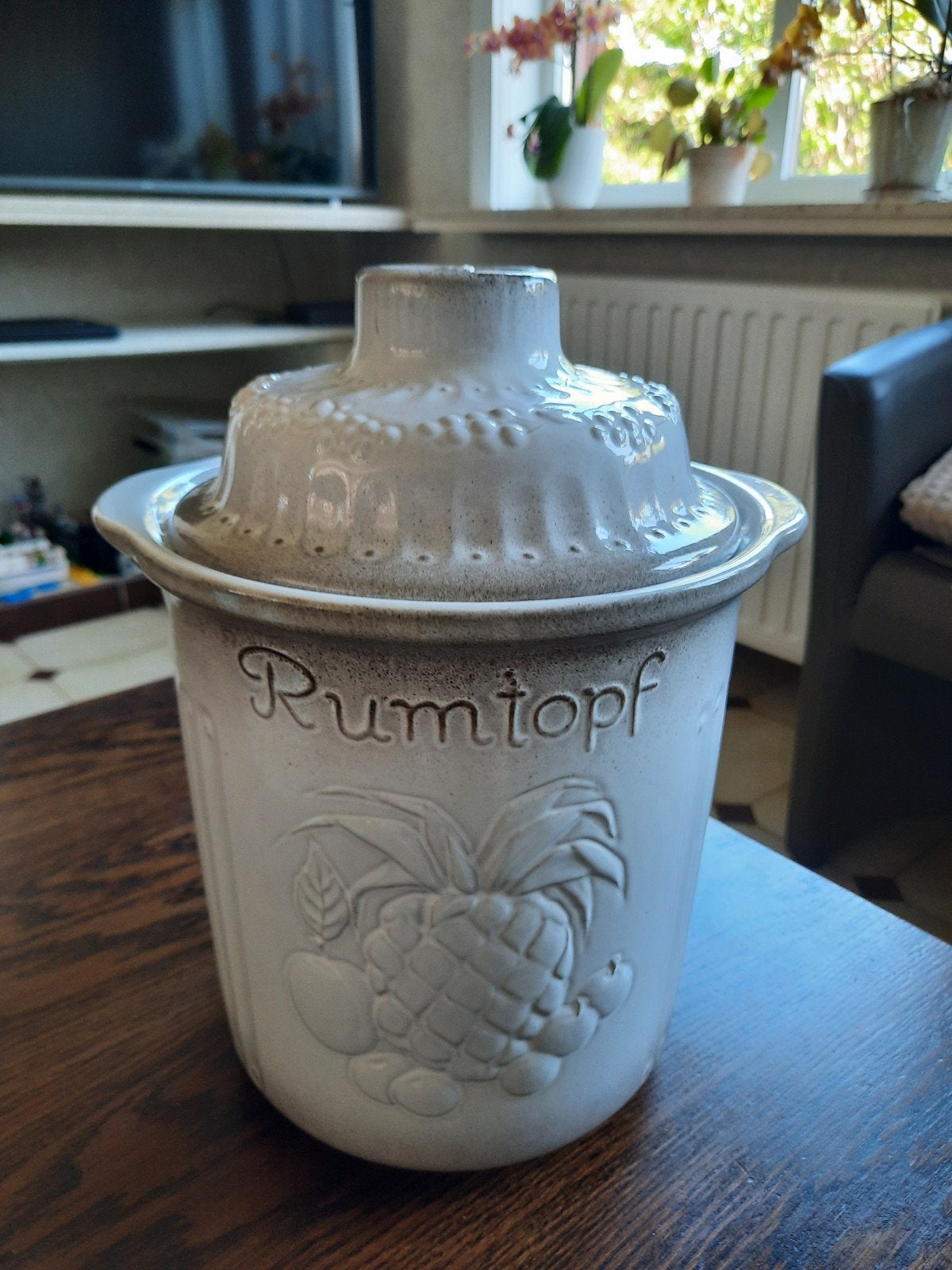 vintage keramische rumtopf, Huis en Inrichting, Woonaccessoires | Vazen, Ophalen