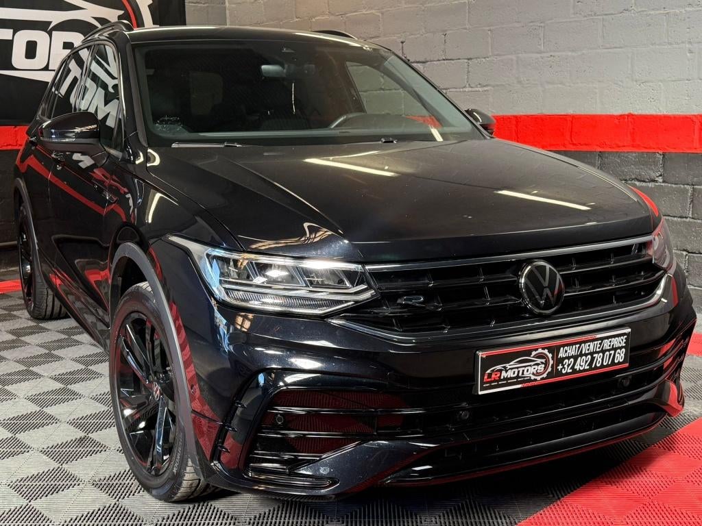 **VW TIGUAN R-LINE//DSG//VOLLEDIGE OPTIE**, 1998 cc, 4 cilinders, Zwart, Leder