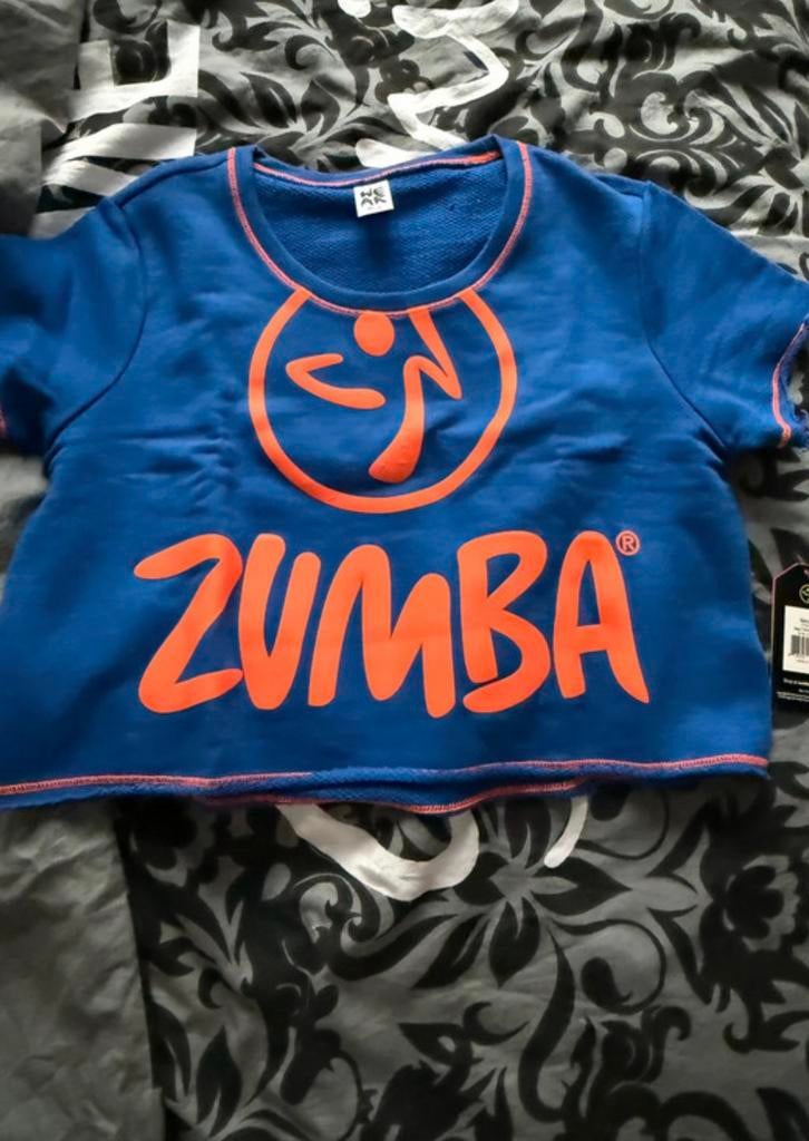Originele Zumba crop top – nieuw met label – maat S, Kleding | Dames, Topjes, Nieuw, Maat 36 (S), Blauw, Korte mouw, Ophalen