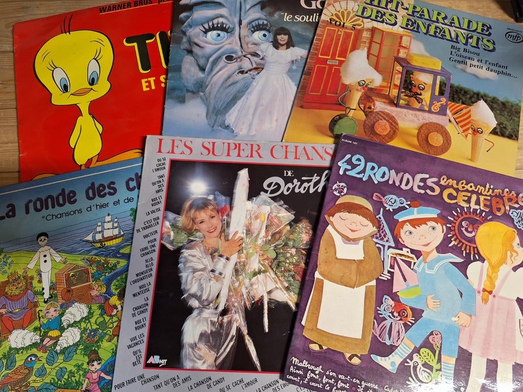 Lot 33 x Lp's Vinyl Enfants 80's 33 RPM, CD & DVD, Utilisé