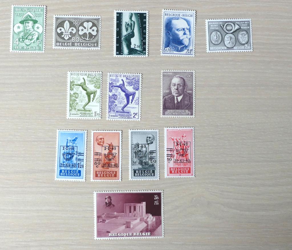Timbres 1937, 1949, 1955, 1956, 1957, 1959, Enlèvement ou Envoi, Neuf