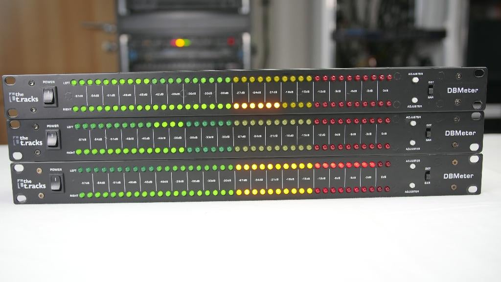 3 X T.Racks VUmeter DBMETER, Muziek en Instrumenten, Mengpanelen, Ophalen of Verzenden, Zo goed als nieuw, Minder dan 5 kanalen