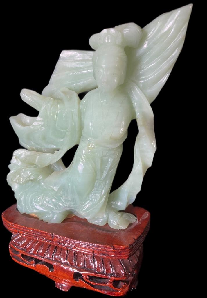 Jade Kwan Yin Antiek Beeld Boeddha Guan Yin Antiek Geisha, Antiek en Kunst, Verzenden
