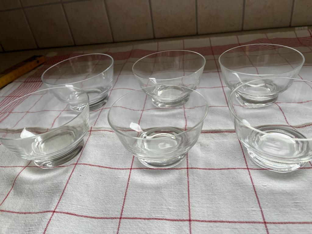 Set van 6 glazen kommetjes, Huis en Inrichting, Ophalen of Verzenden