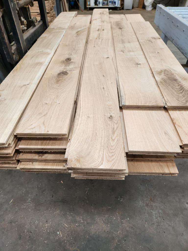 massief eiken planchetten vanaf 23 eurom², Doe-het-zelf en Bouw, Hout en Planken, Ophalen, Eiken, Nieuw, 200 tot 250 cm