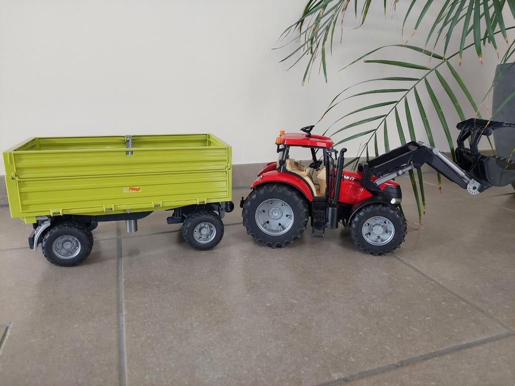 Tracteur et chariot Bruder - 03096 et 02203, Enlèvement ou Envoi, Utilisé