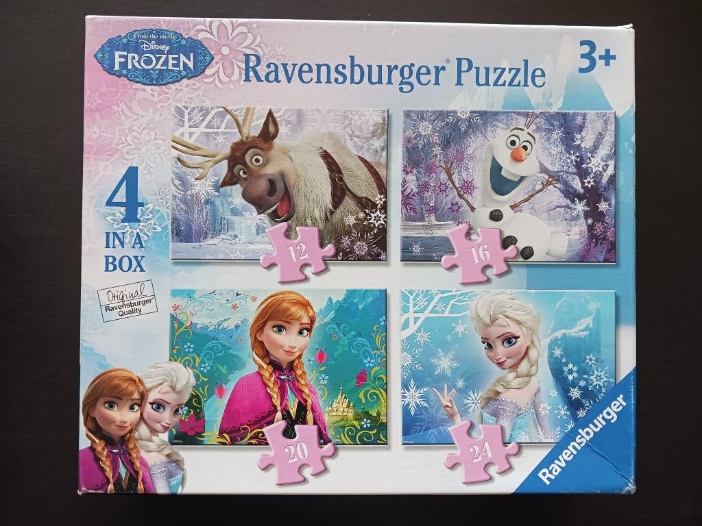 Puzzel Frozen (4 puzzels), Kinderen en Baby's, Ophalen, 10 tot 50 stukjes, Gebruikt