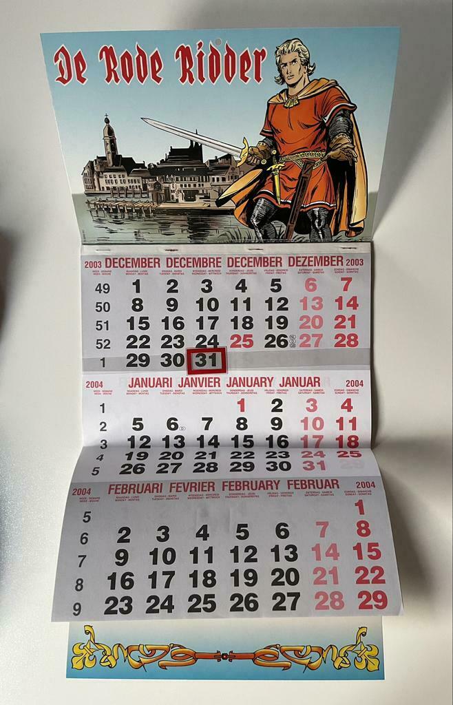 De rode ridder kalender 2003 nieuwstaat  L203sc, Verzamelen, Ophalen of Verzenden