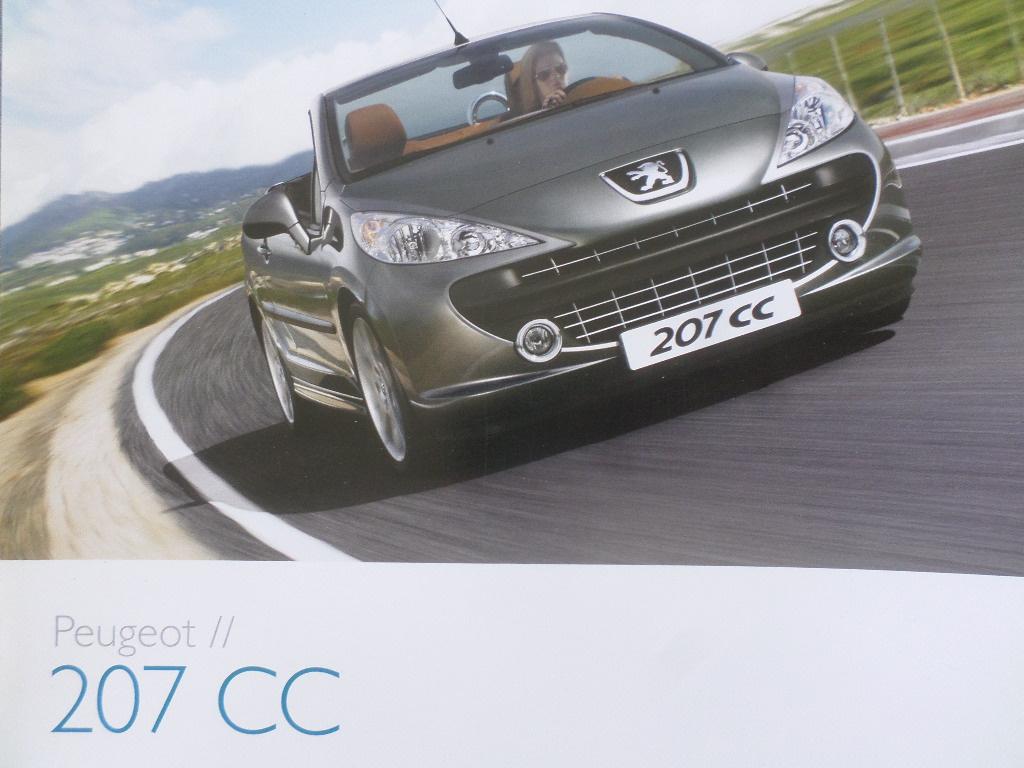 Brochure sur la Peugeot 207 CC Coupé Cabrio et Roland Garros, Enlèvement ou Envoi, Peugeot