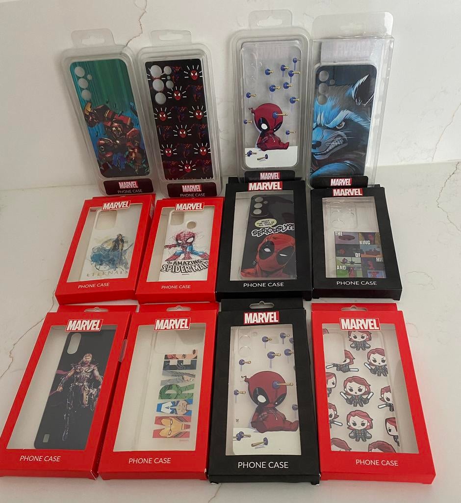 114 Samsung hoesjes –Disney, Marvel, WB & Diverse, Télécoms, Téléphonie mobile | Housses, Coques & Façades | Samsung, Neuf, Autres modèles