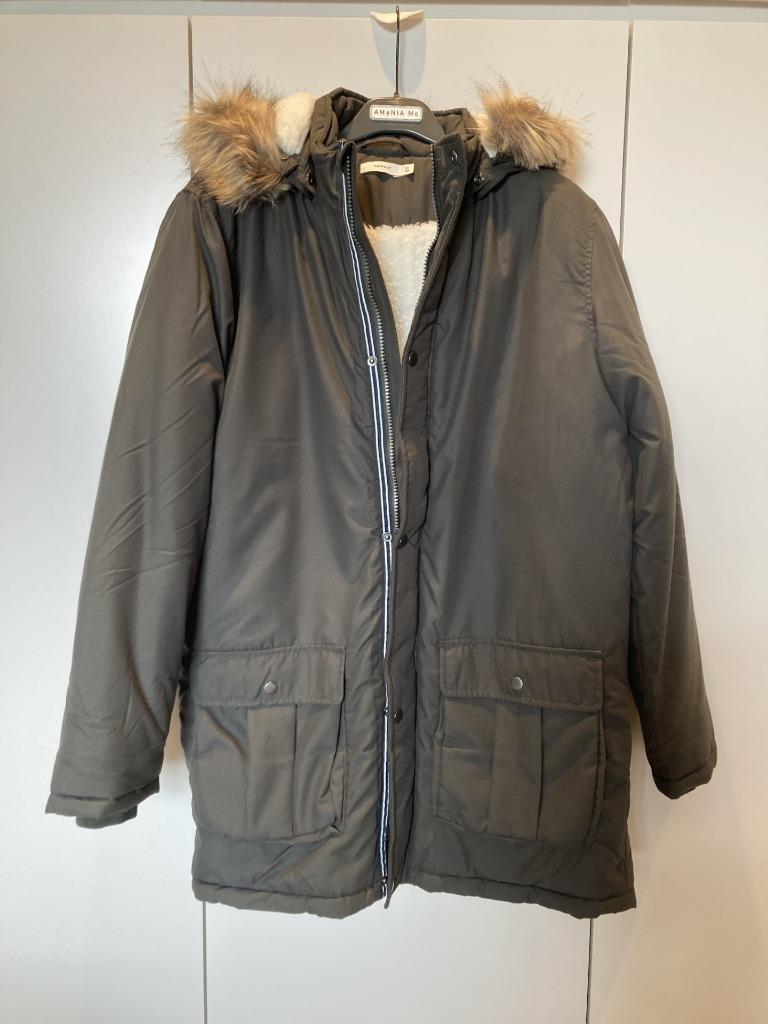 Nieuwe winter jas (parka) kaki groen maat 164 of 14 jaar, Ophalen, Name it, Nieuw, Jongen