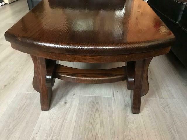 Table base de Salon en chêne massif 70x140xh47cm, 75€, Maison & Meubles, 100 à 150 cm, Enlèvement ou Envoi, Comme neuf, 50 à 100 cm