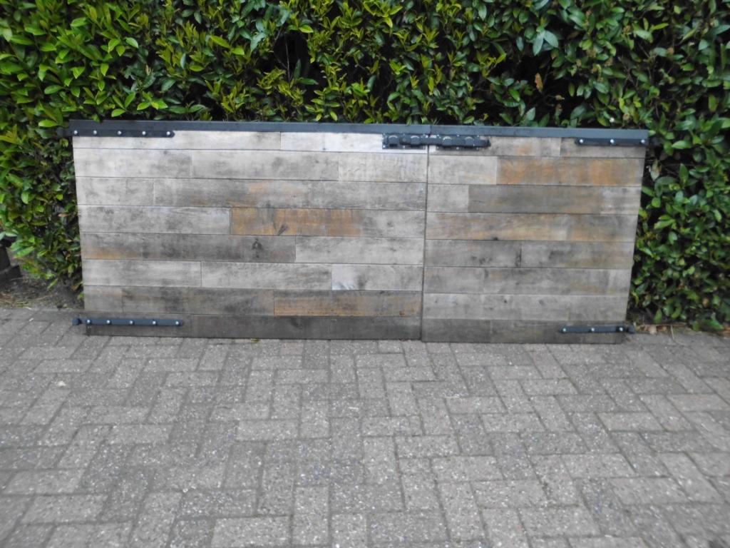 houten poort met palen, Ophalen, Gebruikt, Minder dan 100 cm, 200 cm of meer