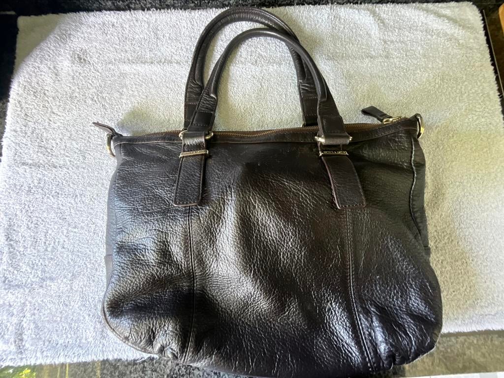 Handtas leder Arthur & Aston, Enlèvement, Utilisé, Brun, Sac à main