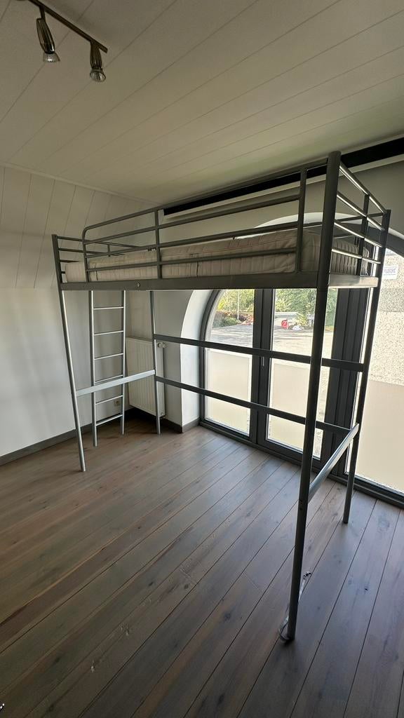Hoogslaper (metaal) met matras, Ophalen, Hoogslaper, Eenpersoons, 210 cm